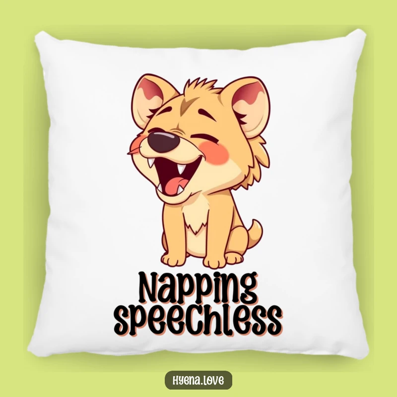 Funny Silent Laugh Hyena Pillow - Cozy Comedy Funny Gift