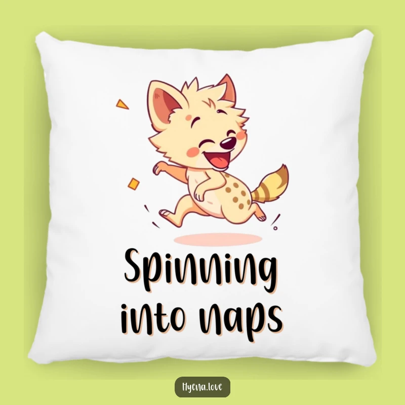 Funny Chasing Hyena Pillow: Cozy Comfort Meets Dizzy Delight