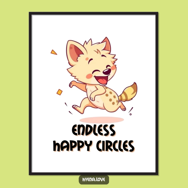 Funny Chasing Hyena Digital Art: Bring Dizzying Joy to Your Walls