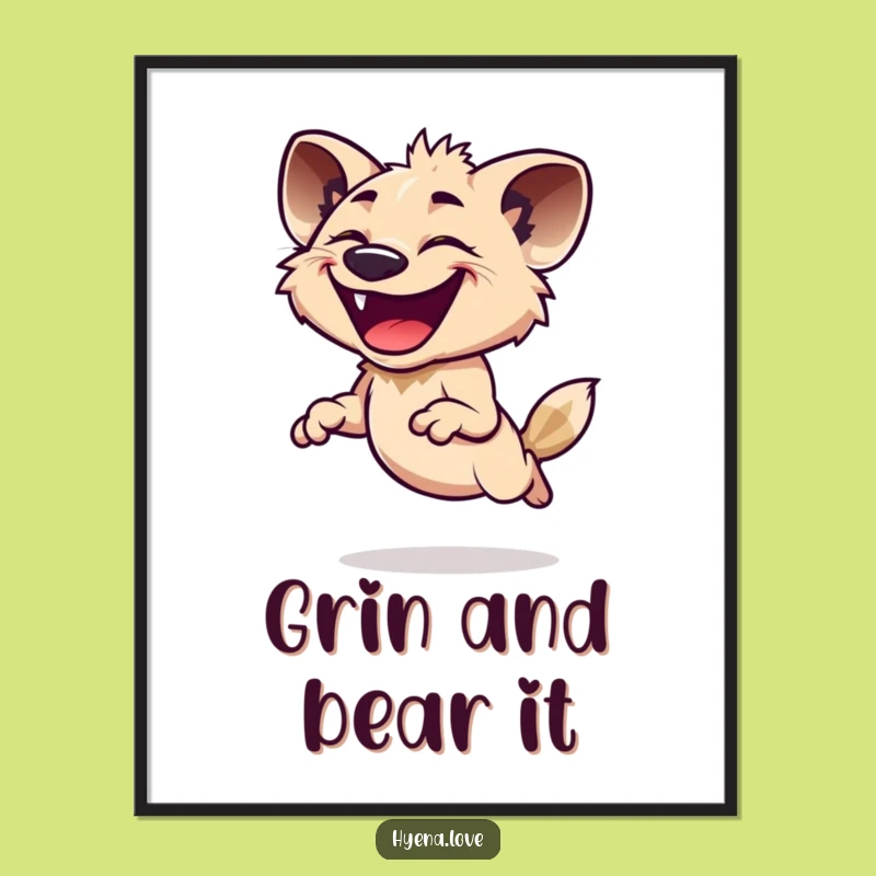Funny Hyena Leap Digital Art - Joyful Decor Funny Gift