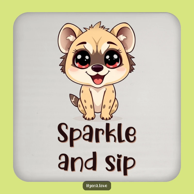 Funny Wide-Eyed Hyena Coaster - Protect Surfaces Funny Gift