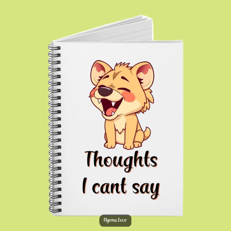 Funny Silent Laugh Hyena Notebook - Jot Down Your Jokes Funny Gift