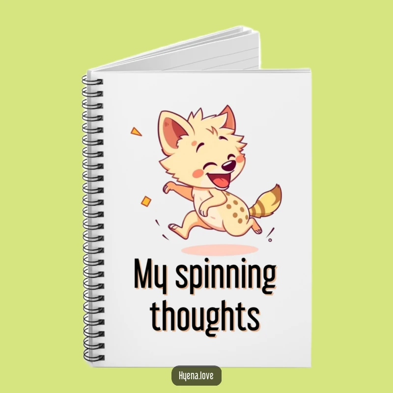 Funny Chasing Hyena Notebook: Jot Down Your Dizzying Thoughts